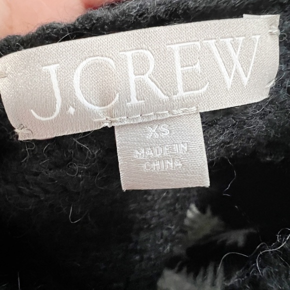 J. Crew Fair Isle crewneck sweater size XS grey white black wool alpaca - Picture 5 of 7